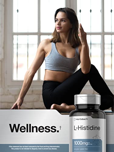 Horbaach L-Histidine 1000mg 90 Capsules | Non-GMO and Gluten Free | Pharmaceutical Horbäach