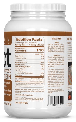 PEScience Select Multi-Purpose Protein Powder, 27 Serving, Low Carb, Keto Friendly PEScience