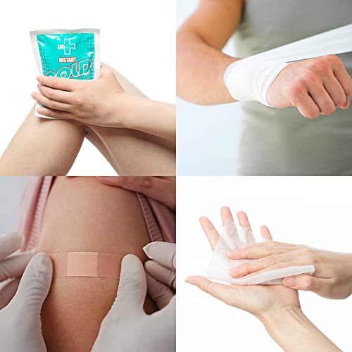 General Medi 160 Piece First Aid Kit Bag Refill Kit - Includes Eyewash, Instant Cold Pack General Medi