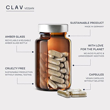 CLAV® Natural Hormone Balance for Women - PMS Relief with Siberian Rhubarb, Wild Yam & Vitex Berry