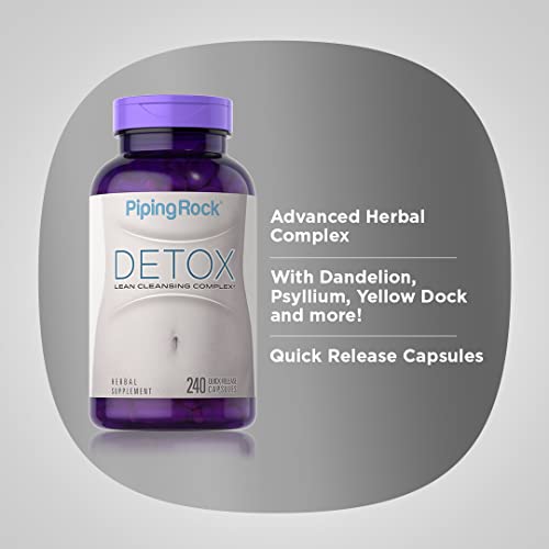 Piping Rock Detox Cleanse Capsules | 240 Pills | Herbal Complex | Lean Formula Piping Rock