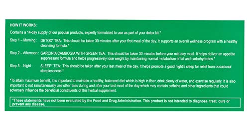 Hyleys Detox Tea 14 Days Kit - 42 Tea Bags - Herbal Supplement - Mother's Mother's Day HYLEYS