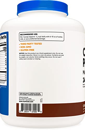 Nutricost Casein Protein Powder 5lb Chocolate - Micellar Casein, Gluten Free, Non-GMO Nutricost