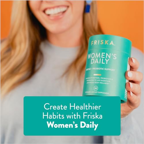 FRISKA Women’s Daily Digestive Enzyme and Probiotics Supplement, Advanced FR!SKA