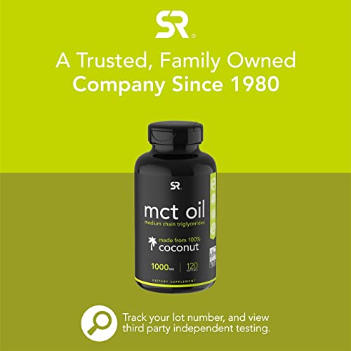 Sports Research Keto MCT Oil Capsules derived from Coconut Oil | Keto Fuel for The Brain Sports Research