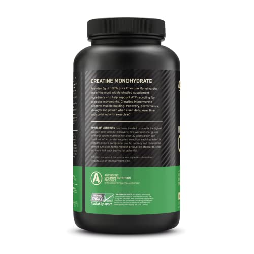 Optimum Nutrition Micronized Creatine Monohydrate Powder, Unflavored, Keto Friendly Optimum Nutrition