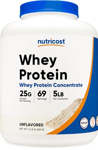 Nutricost Whey Protein Powder, Unflavored, 5 pounds - from Whey Protein Concentrate Nutricost