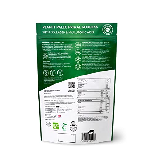 Planet Paleo Primal Goddess -Pure Collagen with Hyaluronic Acid and Zinc (210g, 35 Servings) Planet Paleo