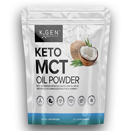 Keto MCT Oil Powder Pure Coconut MCT Keto Coffee Creamer | Premium Quality C8 Easily Absorbed & Digested K GEN ketogenic enhancement
