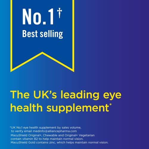 MacuShield Original Plus Capsules - 90 Day Pack, Eye Health Food Supplement containing Macushield