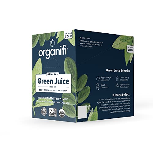 Organifi: GO Packs - Green Juice - Organic Superfood Supplement Powder - 30 Count Organifi