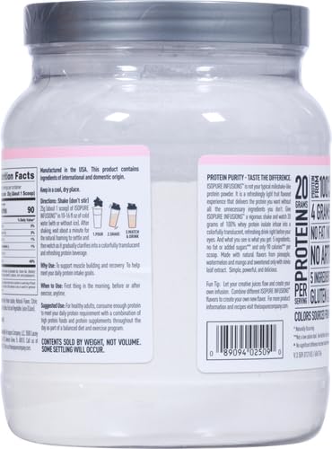 Isopure Protein Powder, Clear Whey Isolate Protein, Post Workout Recovery Drink Mix Isopure
