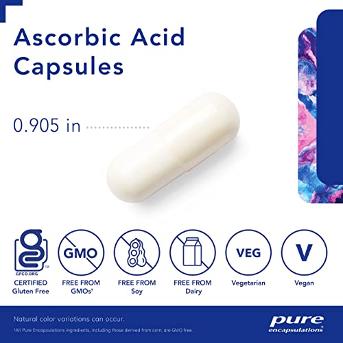 Pure Encapsulations Ascorbic Acid Capsules | Vitamin C Supplement