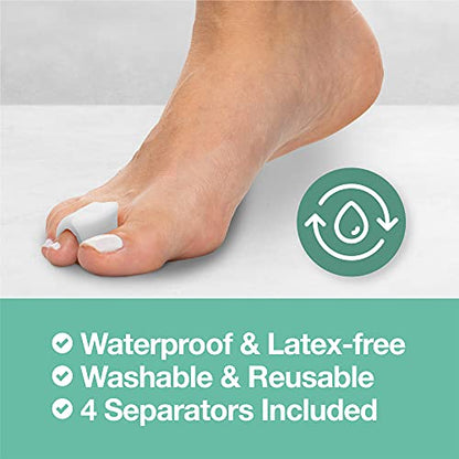 ZenToes Gel Toe Separators for Overlapping Toes, Bunions, Big Toe Alignm