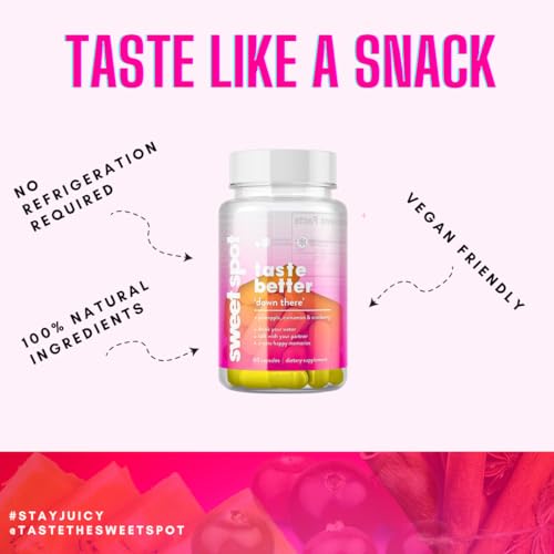 Sweet Spot - Pineapple Extract Vaginal Probiotics to Taste Great - 60 Capsules - Supports Vaginal Health TASTE THE SWEET SPOT