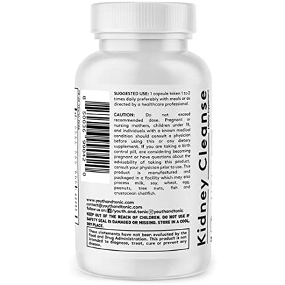 Youth & Tonic Kidney Cleanse Detox for Residual Metabolic Waste & Excess Body Water