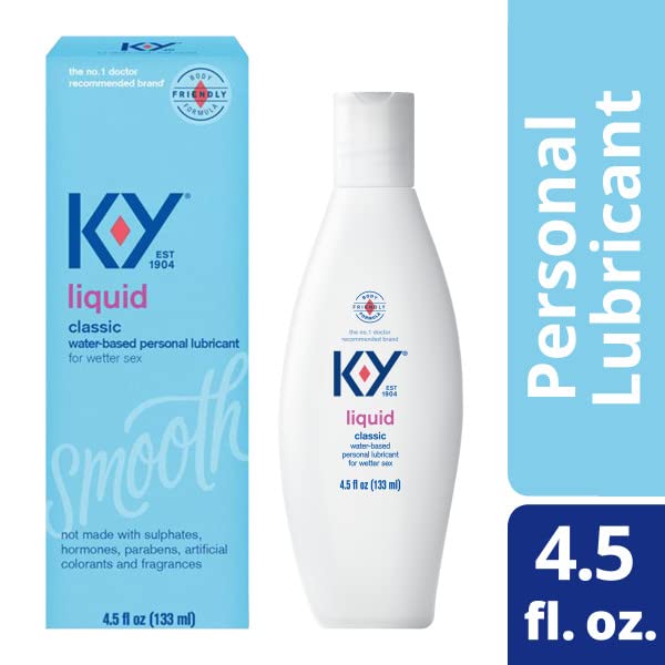 K-Y Liquid Personal Lubricant, Natural Feeling Water Based Lube For Women, Men & Couples K-Y