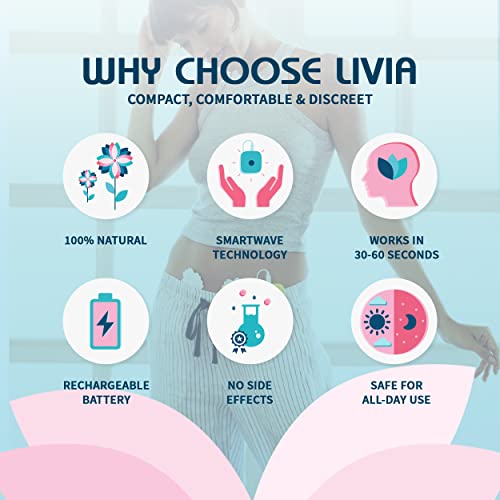 Livia Menstrual Pain Relief Device, Pink - The Off Switch for Period Pain - Portable Unit Livia