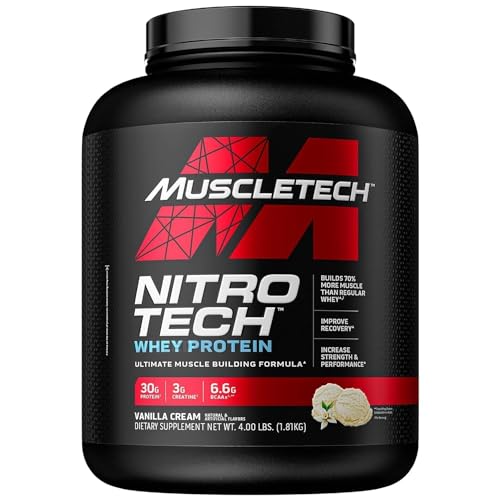 MuscleTech Whey Protein Powder Nitro-Tech | Isolate & Peptides & Cell-Tech Creactor MuscleTech