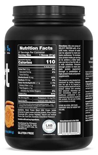PEScience Select Low Carb Protein Powder, Snickerdoodle, 27 Serving, Keto Friendly PEScience