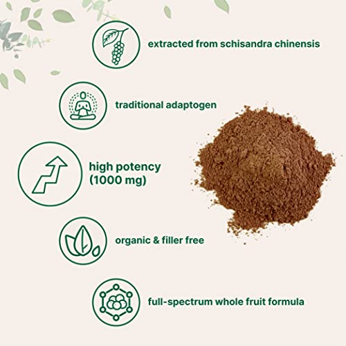 Organic Schisandra Extract Powder, 8 Ounce, Traditional Adaptogen and Filler Micro Ingredients
