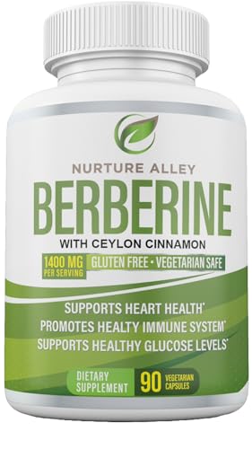 Nurture Alley Berberine Complex - Berberine HCL 1200mg Plus Organic Ceylon Cinnamon NURTURE ALLEY
