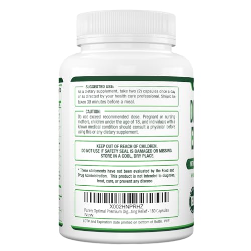Purely Optimal Premium Digestive Enzymes Plus Prebiotics & Probiotics - for Better Digestio Purely Optimal