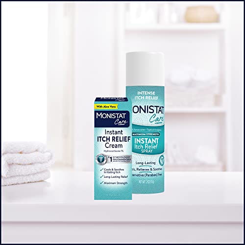 Monistat Instant Itch Relief Spray for Women, Maximum Strength Feminine Itch Care, 2 oz Monistat