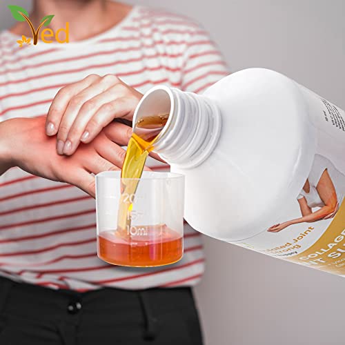 Hydrolyzed Liquid Collagen Food Supplement | Support for Joints, Skin, Muscles, Hair, &Nail Growth 