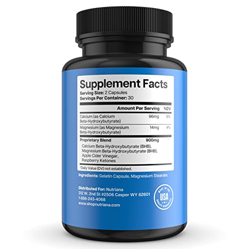 Keto BHB Exogenous Ketones for Men & Women - Keto Supplements for Mental Clarity Nutriana
