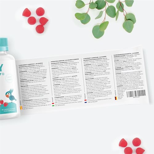 Marine Collagen Gummies by Jolly Jelly® - Wild-Caught Marine Collagen Tapioca Gummies - Type 1 Hydrolysed Collagen - Strawberry Flavour - 60 Gummies. JOLLY JELLY