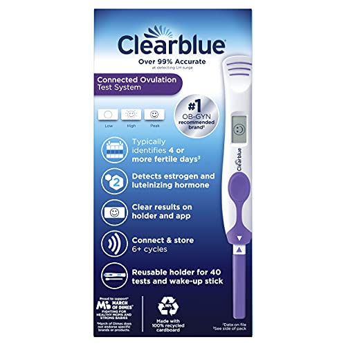 Clearblue Connected Ovulation Test System featuring Bluetooth connectivity and Advanced Clearblue
