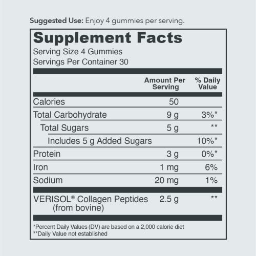Vital Proteins Collagen Gummies, 2.5g of Clinically-Tested Collagen for Hair, Skin Vital Proteins