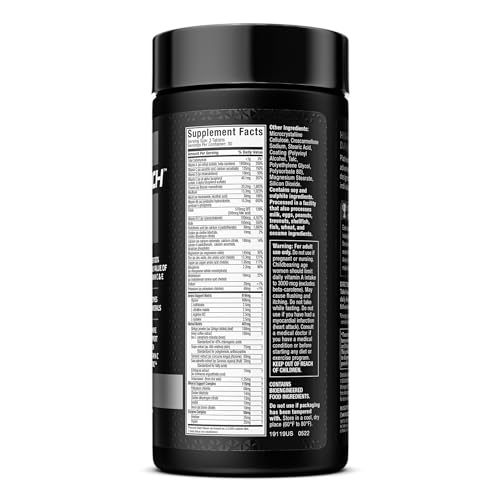 MuscleTech Platinum Multivitamin for Immune Support 18 Vitamins & Minerals Vitamins A MuscleTech