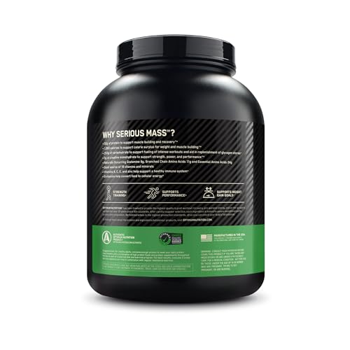 Optimum Nutrition Serious Mass, Weight Gainer Protein Powder, with Added Immune Supp Optimum Nutrition