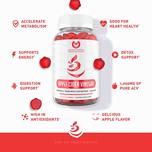 PUREFINITY Apple Cider Vinegar Gummies – Raw, Natural, Unfiltered ACV from The Mother PUREFINITY