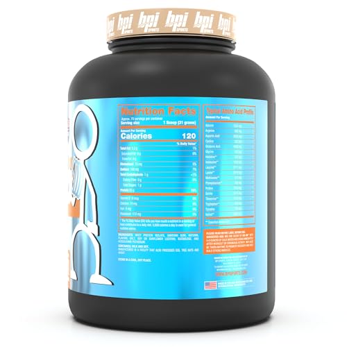 BPI Sports ISO HD Isolate Protein Vanilla Cookie, 76.8 oz - 69 Servings BPI Sports