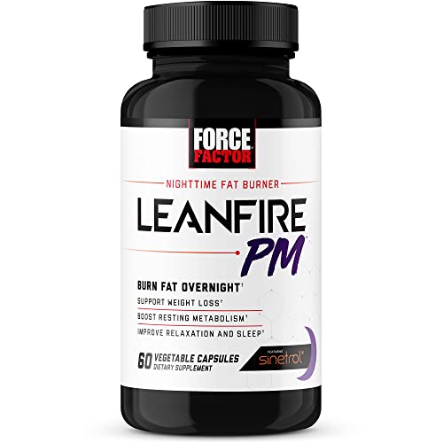 Force Factor LeanFire PM Weight Loss Pills for Women & Men, Fat Burner & Overnight