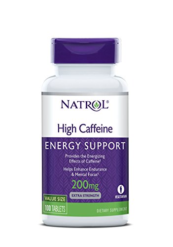 Natrol High Caffeine Tablets, Energy Support, Helps Enhance Endurance