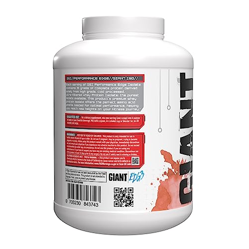 Giant Edge Series 100% Whey Protein Isolate - 25g Pure Whey Isolate - Zero Sugar Giant Performance