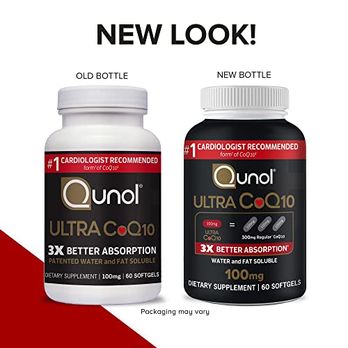 Qunol Ultra CoQ10 100mg Softgels- 3x Better Absorption Coenzyme Q10 Supplements Qunol