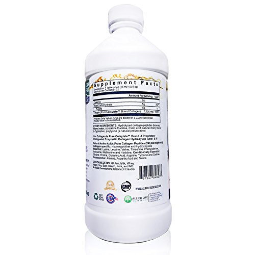 LiquiVive Liquid Collagen Protein Peptides Concentrate | Pure Hydrolyzed Super Multi Collagen Life Miracle