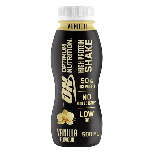 Optimum Nutrition High Protein Shake Bottles, Ready To Drink Healthy Snacks, No added 