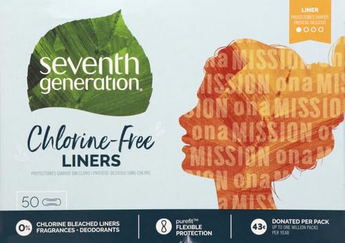 Seventh Generation Pantiliner Pads, Free & Clear, 50 Count Seventh Generation