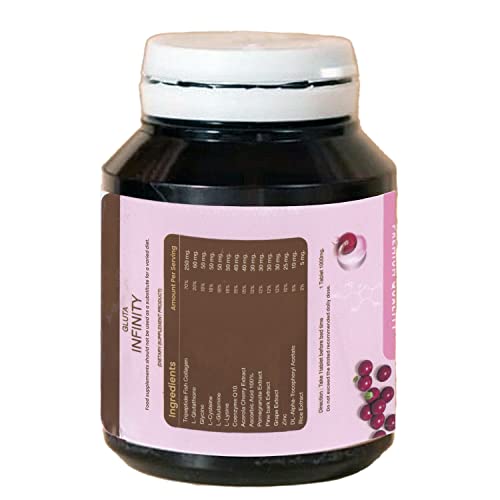 Gluta Infiniy 1000mg L-Glutathione Supplement Tripeptide Fish Collagen L-Glutamine Ascorbic Alizée Spa