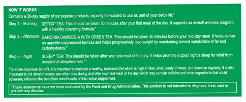 Hyleys Detox Tea for Cleanse and Weight Loss - 28 Day Kit - 84 Tea Bags (9 Pack) HYLEYS