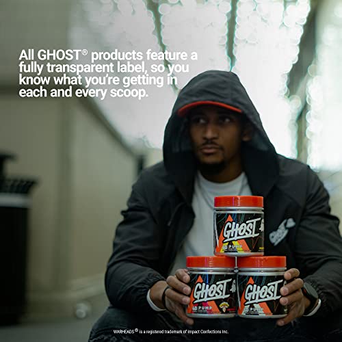 GHOST Pump Nitric Oxide Powder, Peach - 40 Servings - Sugar-Free & Stim-Free Pre GHOST