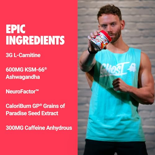 GHOST Burn Thermogenic Fat Burner Powder, Passionfruit - 40 Servings - Metabolism GHOST