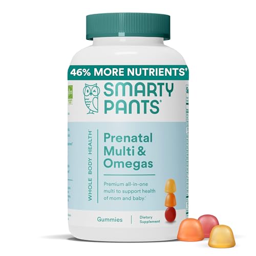 SmartyPants Prenatal Vitamins for Women, Multivitamin Gummies: Omega 3 Fish Oil