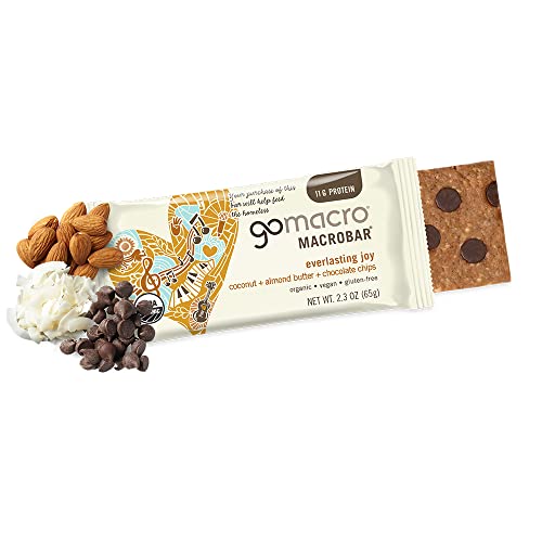 GoMacro MacroBar Organic Vegan Protein Bars - Coconut + Almond Butter + Chocolate GoMacro